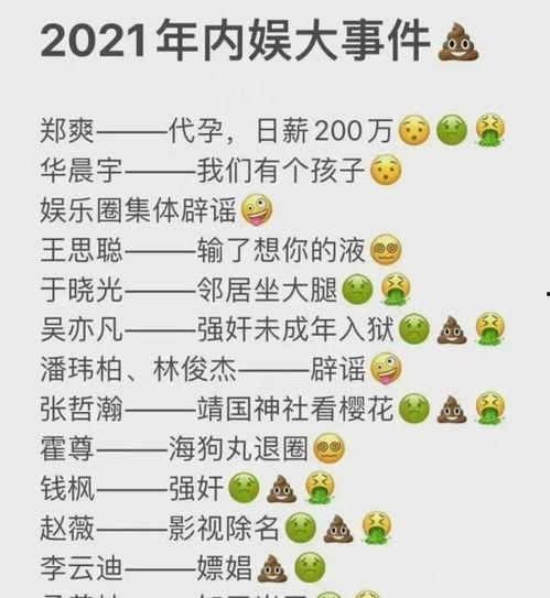 2021娱乐圈吃瓜总结,年度大事件盘点